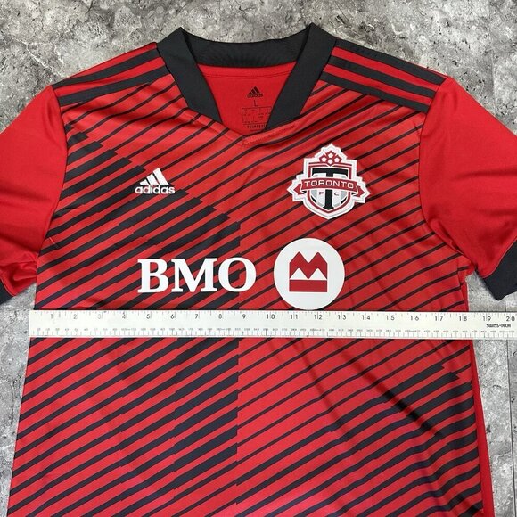 Toronto FC Home Jersey Adidas Womens Scarlet Red Large L Soccer Top 2021 22 - Picture 4 of 5